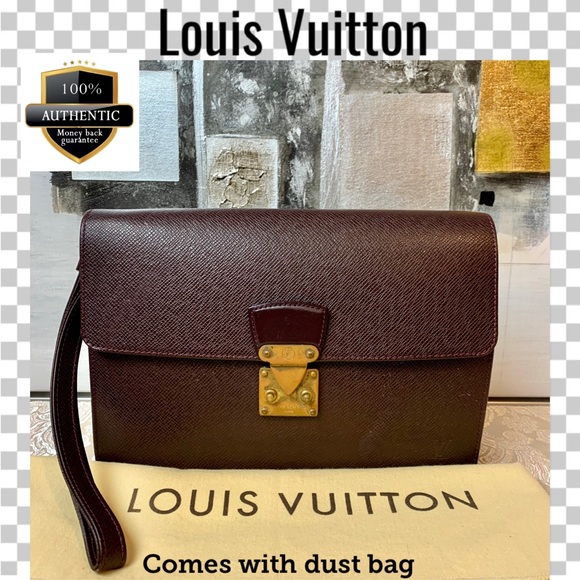 Louis Vuitton Handbags - Louis Vuitton clutch bag second bag bordeaux taiga